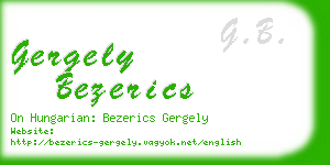 gergely bezerics business card